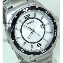 Citizen Men Quartz Japan Mvt. Stainless Steel Bk2520-53a Wr 100meters