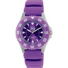 Citizen Q&q Analogue Wrist Watch Purple W372-322 Japan