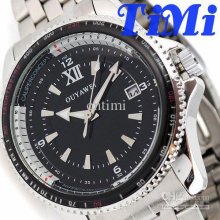 Classic Mature Black Wrist Watch Date Automatic Selfwind Mens Stainl