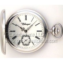 Classique Sterling Silver Swiss Made ETA 6498 Chrome Pocket Watch