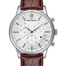 Claude Bernard Classic Open Date Chronograph Watch with Sapphire Crystal #01002-3-AIN