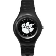 Clemson Tigers Shadow Black Sports Watch with White Logo LogoArt