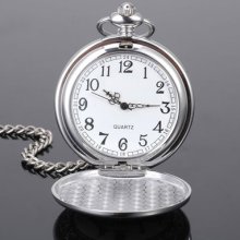 Cool Au Kangaroo Painting Silver Engrave Mens Quartz Pocket Watch /chain Pw073