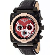 Corvette Grand Sport Chronograph Watch, Black w/Rose Gold, Red...
