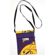 Cross Body Bag Hawaii Design Floral Print Purple Yellow