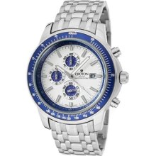 Croton Men's Chronomaster Chronograph Silver Textured Dial Stainl ...