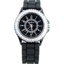 Crystal Soft Silicone Classic Gel Wrist Watch Analog Quartz Lady Women Girls