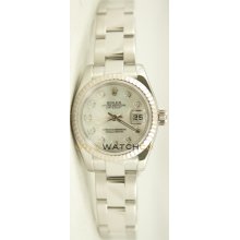 Datejust 179174 Steel Oyster Band Fluted Bezel MOP Diamond Dial