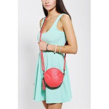 Deena & Ozzy Studded Tassel Crossbody Bag: Red One Size W_acc_bags