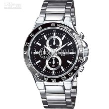 Designer Brand Mens Watch Black Stainless Sport Quartz Popular Men L