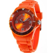 Detomaso Colorato 44Mm Large Unisex Quartz Watch With Orange Dial Analogue Display And Orange Silicone Strap Dt2012-H