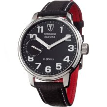 Detomaso Men's Automatic Watch Savona Edelstahl Lederarmband Schwarz Handaufzug Dt1028-A Dt1028-A With Leather Strap