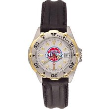 Detroit Pistons All Star Ladies Leather Strap Watch