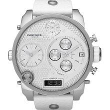 Diesel Oversized Big Face All White SBA 4 Time Mens Watch DZ7194