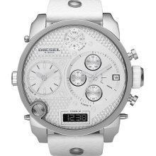 Diesel Oversized Big Face All White SBA 4 Time Mens Watch DZ7194