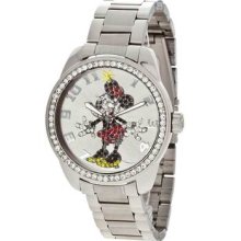 Disney Ingersoll Classic Time Minnie Mouse Watch 26165 Diamante Stainless Steel