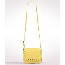 dressbarn Stud Trim Faux Leather Crossbody Bag