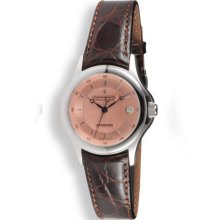 Dreyfuss Gents Automatic Stainless Steel Brown Leather Strap Watch