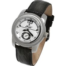 Duboule Sussex Mens 20j Automatic Watch New Leather Silver