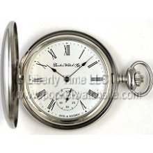 Dueber Swiss Wind Up Pocket Watch HC RN Polished Chrome