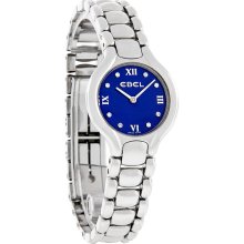 Ebel Beluga Mini Ladies Blue Diamond Dial Swiss Quartz Watch 9976411/4850