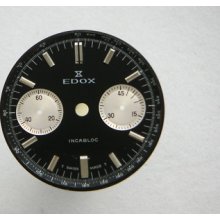 Edox Chronograph Watch Dial Men's Valjoux 7733