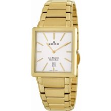 Edox Men's 27031 37J AID Les Bemonts Rectangular Ultra Slim Watch ...