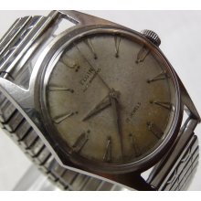 Elgin Men's Silver Automatic Swiss Made Fancy Case Watch