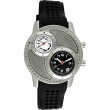 Equipe Octane Men's Watch with Silver Case and Black / White Dial