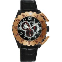 Equipe Paddle Men's Watch with Black Dial and Rose Gold Bezel