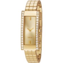 Esprit Blush Women's Quartz Watch With Gold Dial Analogue Display And Gold Stainless Steel Bracelet Es101452008