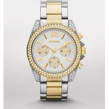 Express Womens Rodeo Pave Embellished Chronograph Watch