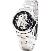 F03606 Automatic Mechanical Stainless Waterproof Hollowed-out Men's Wrist Watch