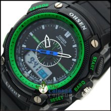 Fashion Army Mens Led Analog Digital Quartz Sport Waterproof Wrist Watch Boy