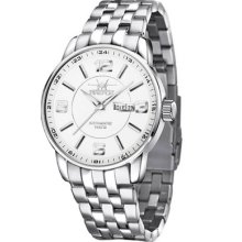 Firefox Men's Automatic Watch, White Dial, Day/date Citizen Miyota 8205 Movement