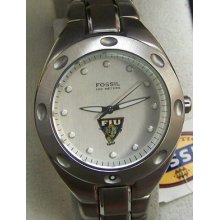 FIU Mens Fossil Watch Florida International University Wristwatch