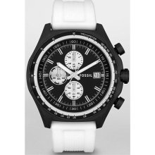 Fossil Dylan White Silicone Chronograph Mens Watch CH2778