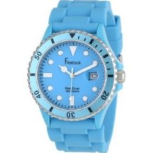 Freelook Men's HA1433-6C Sea Diver Jelly Blue Silicone Band with Blue