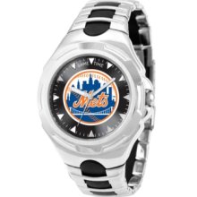Game Time Watch, Mens New York Mets Black Rubber and Stainless Steel B