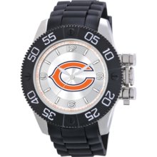 Game Time Watch, Mens Chicago Bears Black Polyurethane Strap 47mm Nfl-