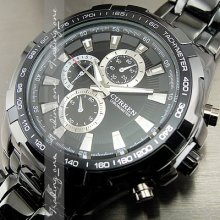 Gentle Hand Hours Clock Dial Sport Men Water Black Steel Wrist Watch Ah096 Gentle Hand Hours Clock Dial Sport Men Water Black Steel Wrist Watch Ah096