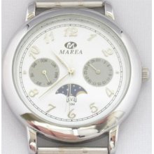 Gents' Marea Quartz Watch With Day & Date Sub Dials Stainless Steel Bracelet