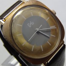 Gentsler Lee Men's 10K Gold Automatic Swiss Made Watch w/ Strap