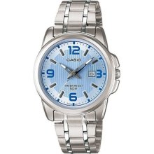 Genuine Casio Ltp1314d-2av Analog Ladies Quartz Stainless Steel Silver Watch