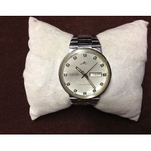Genuine Vintage Gents Men Mido Commander Ocean Star D/d Auto Swiss Wrist Watch