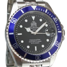German Automatic U-boot Sub.diver 60atm Wr 1968ft T0176