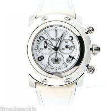 Glam Rock Gr10119 Swiss 46mm White Leather White Dial Chrono Fast Ship