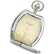 Gold Plated Hunter Case Pocket Watch w Champagne Dial