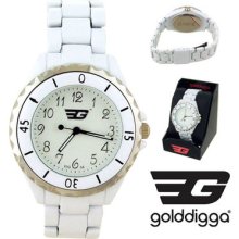 Golddigga Womens Casual Analogue Stainless Steel Illuminous Xmas Gift Watch