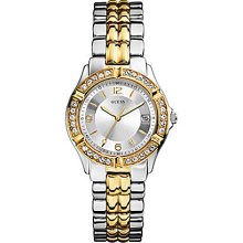 Guess Ladies Dazzling Sport Mixed 2 Tone Metal Watch U0026l1 Original